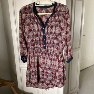 CLUB MONACO NAY AND MAROON DRESS SIZE 2